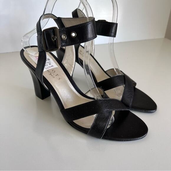 Talbots Black Leather Sandals 8.5 - Picture 2 of 14